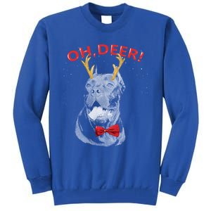 Oh Deer Cane Corso Xmas Red Bowtie Gift Tall Sweatshirt