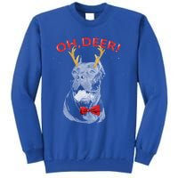 Oh Deer Cane Corso Xmas Red Bowtie Gift Tall Sweatshirt