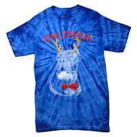 Oh Deer Cane Corso Xmas Red Bowtie Gift Tie-Dye T-Shirt