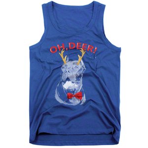 Oh Deer Cane Corso Xmas Red Bowtie Gift Tank Top