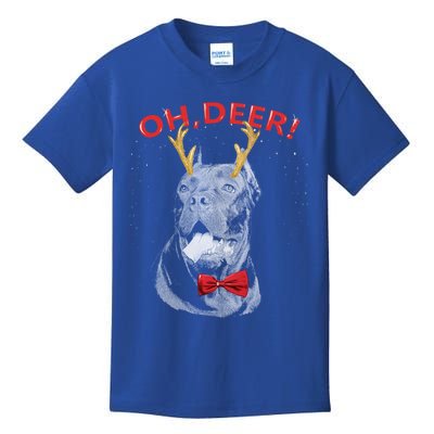 Oh Deer Cane Corso Xmas Red Bowtie Gift Kids T-Shirt