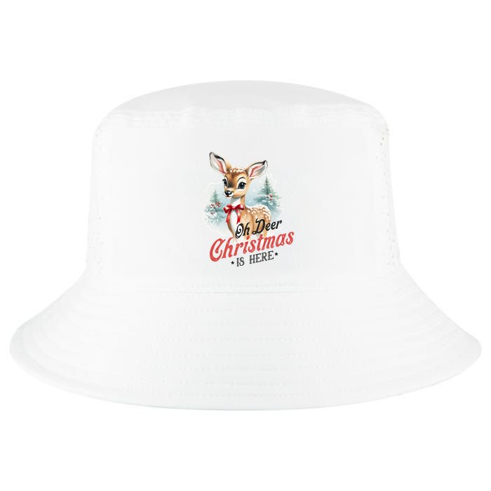 Oh Deer Christmas Is Here Cool Comfort Performance Bucket Hat