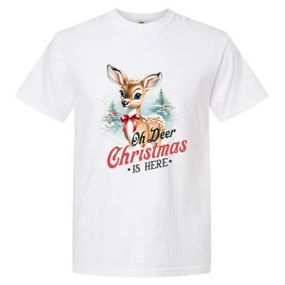 Oh Deer Christmas Is Here Garment-Dyed Heavyweight T-Shirt