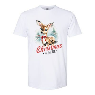 Oh Deer Christmas Is Here Softstyle CVC T-Shirt