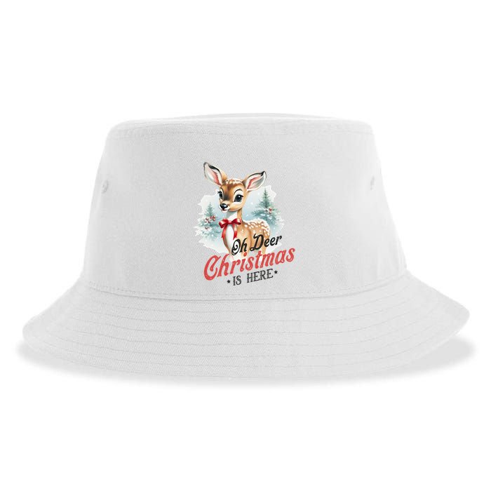 Oh Deer Christmas Is Here Sustainable Bucket Hat