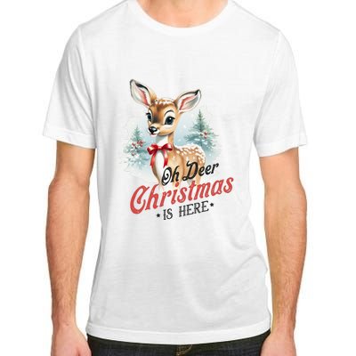 Oh Deer Christmas Is Here Adult ChromaSoft Performance T-Shirt