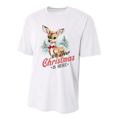 Oh Deer Christmas Is Here Performance Sprint T-Shirt