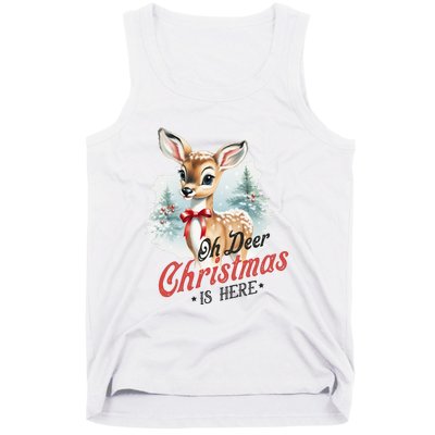 Oh Deer Christmas Is Here Tank Top