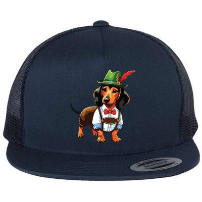 Oktoberfest Dachshund Cute Sausage Dog German Flat Bill Trucker Hat