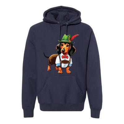 Oktoberfest Dachshund Cute Sausage Dog German Premium Hoodie