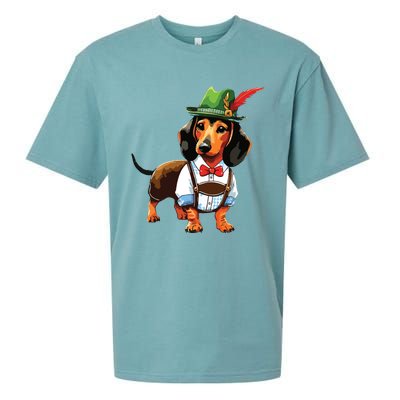 Oktoberfest Dachshund Cute Sausage Dog German Sueded Cloud Jersey T-Shirt