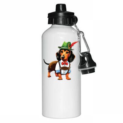 Oktoberfest Dachshund Cute Sausage Dog German Aluminum Water Bottle 