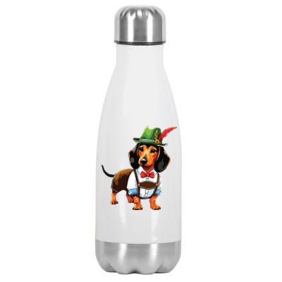 Oktoberfest Dachshund Cute Sausage Dog German Stainless Steel Insulated Water Bottle