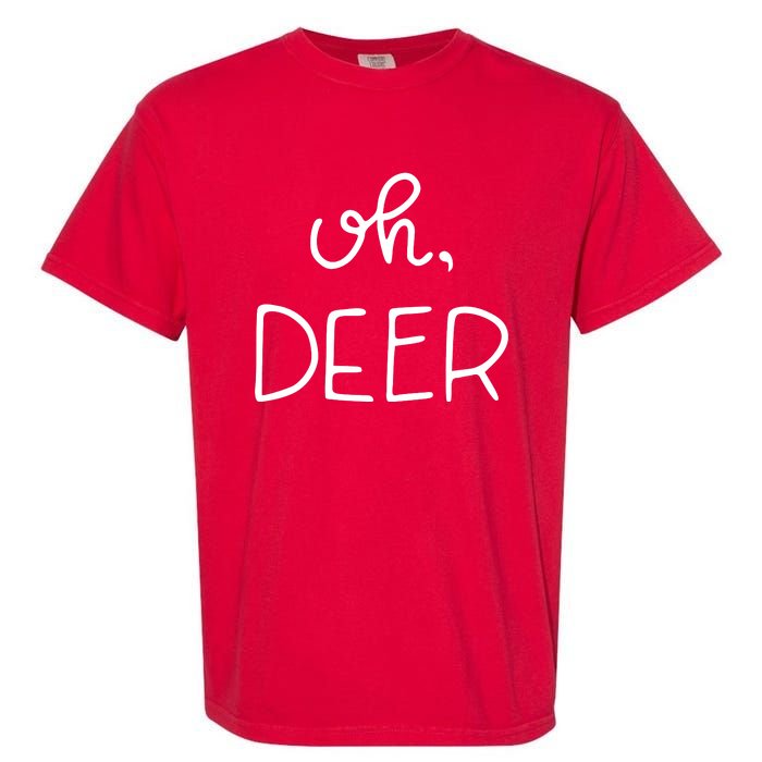 Oh Deer Christmas Cute Christmas Garment-Dyed Heavyweight T-Shirt