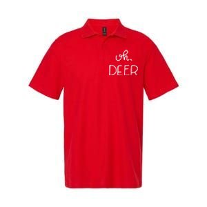 Oh Deer Christmas Cute Christmas Softstyle Adult Sport Polo