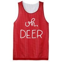 Oh Deer Christmas Cute Christmas Mesh Reversible Basketball Jersey Tank