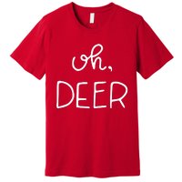 Oh Deer Christmas Cute Christmas Premium T-Shirt