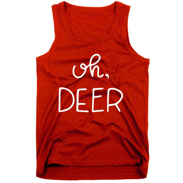 Oh Deer Christmas Cute Christmas Tank Top