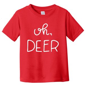 Oh Deer Christmas Cute Christmas Toddler T-Shirt