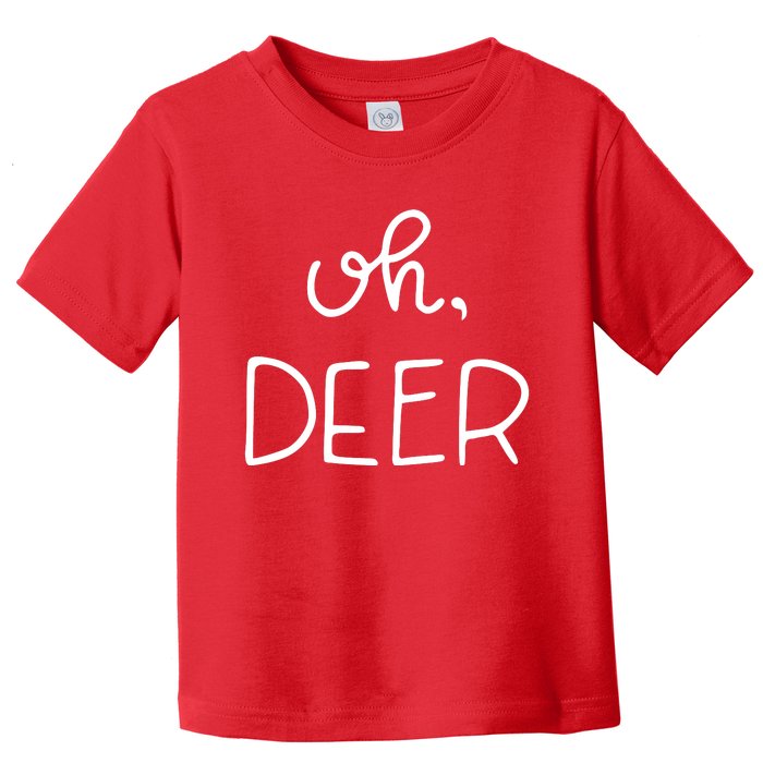 Oh Deer Christmas Cute Christmas Toddler T-Shirt