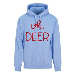 Oh Deer Christmas Cute Christmas Unisex Surf Hoodie