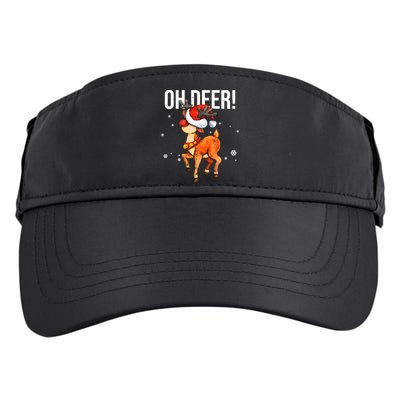 Oh Deer Christmas Holiday Vintage Gift Adult Drive Performance Visor