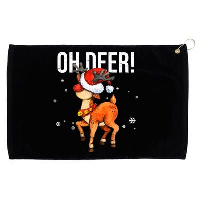 Oh Deer Christmas Holiday Vintage Gift Grommeted Golf Towel