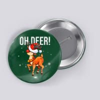 Oh Deer Christmas Holiday Vintage Gift Button