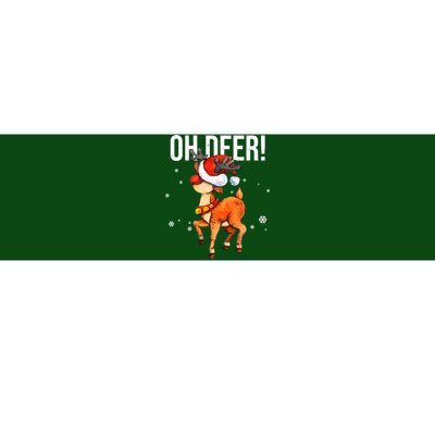 Oh Deer Christmas Holiday Vintage Gift Bumper Sticker