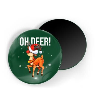 Oh Deer Christmas Holiday Vintage Gift Magnet