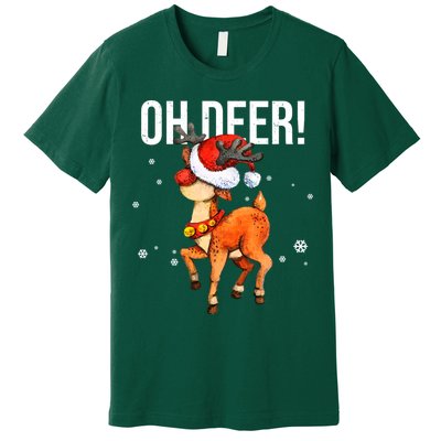 Oh Deer Christmas Holiday Vintage Gift Premium T-Shirt