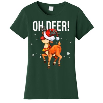 Oh Deer Christmas Holiday Vintage Gift Women's T-Shirt