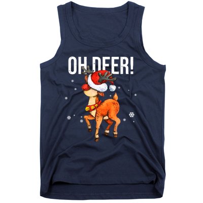 Oh Deer Christmas Holiday Vintage Gift Tank Top