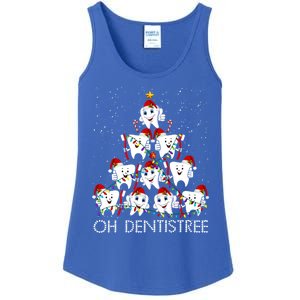 Oh Dentistree Cute Tooth Christmas Tree Merry Christmas Great Gift Ladies Essential Tank