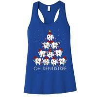 Oh Dentistree Cute Tooth Christmas Tree Merry Christmas Great Gift Women's Racerback Tank