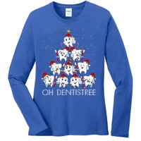 Oh Dentistree Cute Tooth Christmas Tree Merry Christmas Great Gift Ladies Long Sleeve Shirt