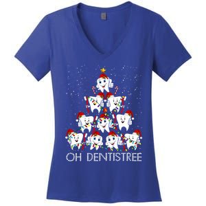 Oh Dentistree Cute Tooth Christmas Tree Merry Christmas Great Gift Women's V-Neck T-Shirt