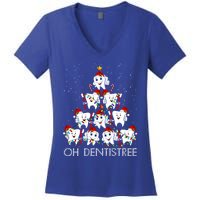 Oh Dentistree Cute Tooth Christmas Tree Merry Christmas Great Gift Women's V-Neck T-Shirt