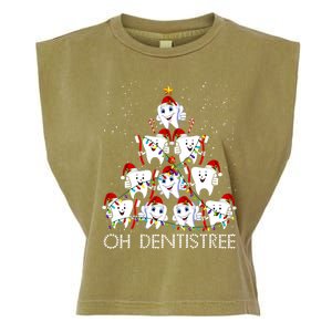 Oh Dentistree Cute Tooth Christmas Tree Merry Christmas Great Gift Garment-Dyed Women's Muscle Tee