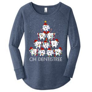 Oh Dentistree Cute Tooth Christmas Tree Merry Christmas Great Gift Women's Perfect Tri Tunic Long Sleeve Shirt