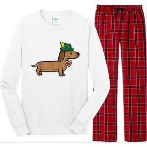 Oktoberfest Dachshund Cute Sausage Dog German Long Sleeve Pajama Set