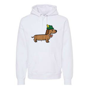 Oktoberfest Dachshund Cute Sausage Dog German Premium Hoodie