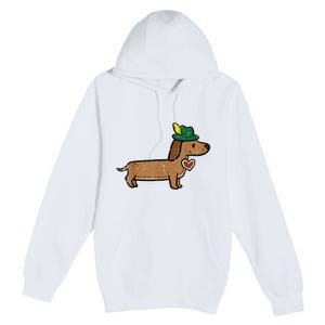 Oktoberfest Dachshund Cute Sausage Dog German Premium Pullover Hoodie