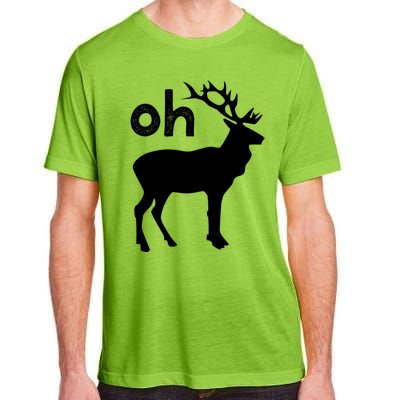 Oh Deer Christmas Gift Funny Reindeer Pun Ugly Gift Adult ChromaSoft Performance T-Shirt