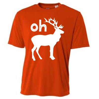 Oh Deer Christmas Gift Funny Reindeer Pun Ugly Gift Cooling Performance Crew T-Shirt