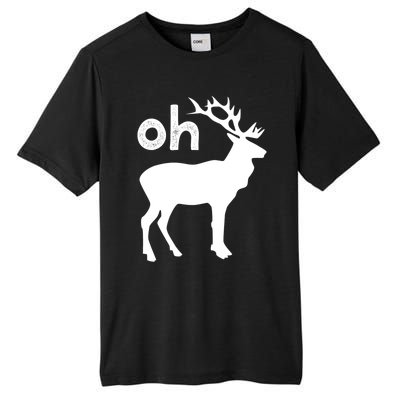 Oh Deer Christmas Gift Funny Reindeer Pun Ugly Gift Tall Fusion ChromaSoft Performance T-Shirt