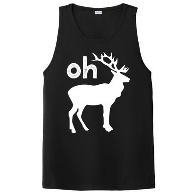 Oh Deer Christmas Gift Funny Reindeer Pun Ugly Gift PosiCharge Competitor Tank