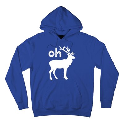 Oh Deer Christmas Gift Funny Reindeer Pun Ugly Gift Hoodie