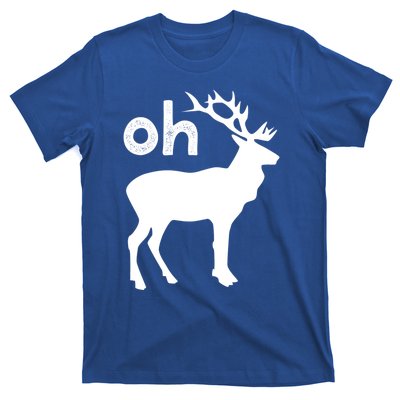 Oh Deer Christmas Gift Funny Reindeer Pun Ugly Gift T-Shirt