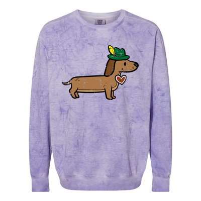 Oktoberfest Dachshund Cute Sausage Dog German Colorblast Crewneck Sweatshirt